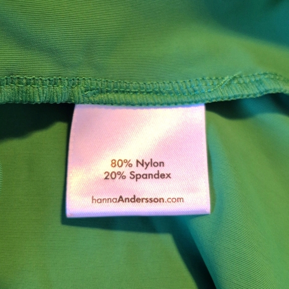Hanna Andersson boys size 140 or 10 short sleeve green rash guard EUC - Picture 4 of 5